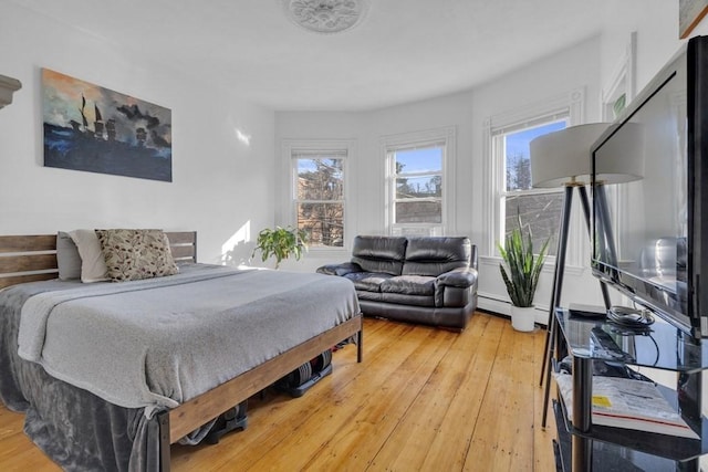 201 High St, Brookline, MA 02445 - bedroom with multiple windows and light wood-type flooring