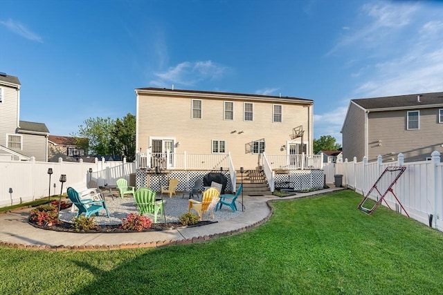 578-580 Detroit St, Fall River, MA 02721 - back of property with a deck and a patio