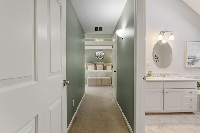 62 Waite Rd, Boxborough, MA 01719 - hallway with a sink and baseboards