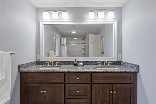 62 Waite Rd, Boxborough, MA 01719 - full bathroom with double vanity and curtained shower