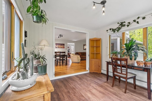 17 Lantern Ln, Leominster, MA 01453 - office area featuring ornamental molding and wood finished floors