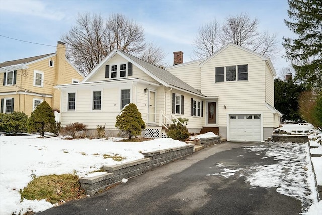 view of front of house featuring a garage