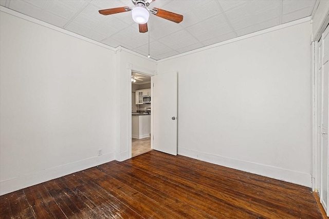 30 Whipple St, Worcester, MA 01607 - unfurnished room featuring ceiling fan and dark wood-type flooring