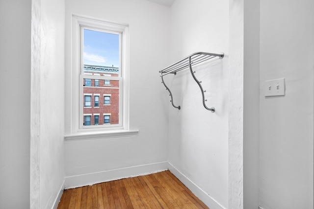 spacious closet featuring wood-type flooring