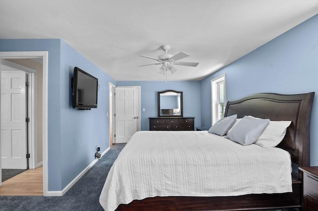 6 Myers Ln, Newbury, MA 01922 - carpeted bedroom with baseboards and a ceiling fan