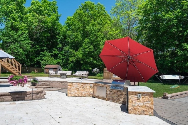 6 Myers Ln, Newbury, MA 01922 - view of patio with stairs and an outdoor living space