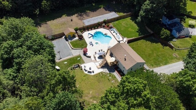 6 Myers Ln, Newbury, MA 01922 - view from above of property with a pool