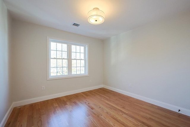 empty room featuring light hardwood / wood-style flooring