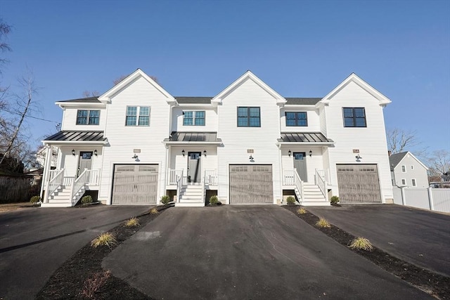 view of property with a garage