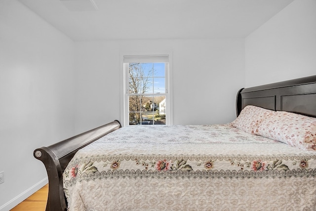 bedroom featuring light hardwood / wood-style flooring