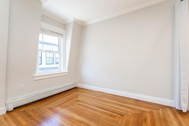 12 Springer St Unit 3, Boston, MA 02127 - unfurnished room with baseboard heating and ornamental molding