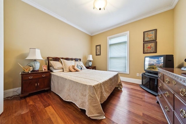 45 Joshua Rd, Wrentham, MA 02093 - bedroom featuring ornamental molding and dark wood-style floors