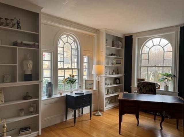 70 Hawthorn St, New Bedford, MA 02740 - home office featuring light wood finished floors