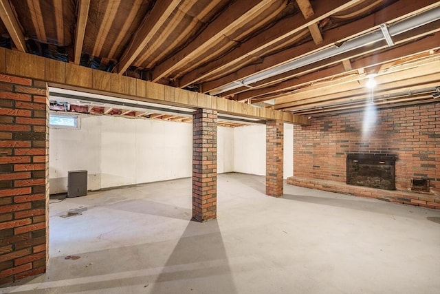 136 Butternut Hollow Rd, West Springfield, MA 01089 - basement with brick wall