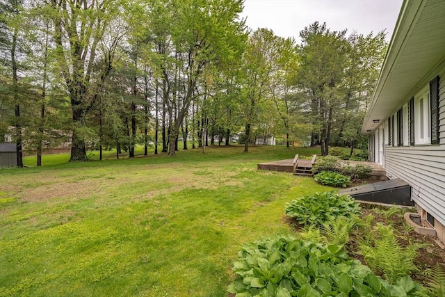 136 Butternut Hollow Rd, West Springfield, MA 01089 - view of green lawn featuring view of wooded area