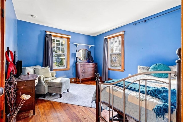 bedroom featuring wood-type flooring