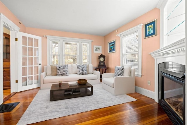 living room featuring hardwood / wood-style flooring