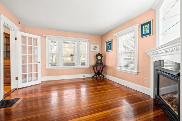 interior space featuring hardwood / wood-style floors and a wealth of natural light