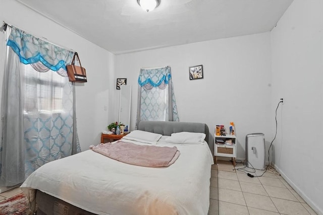 view of tiled bedroom