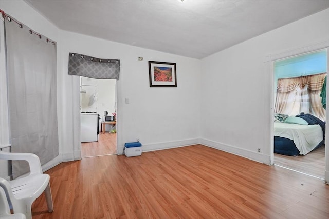 interior space with light hardwood / wood-style floors