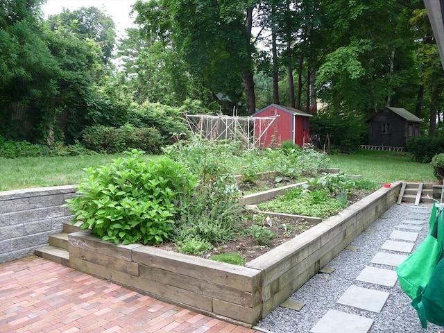 12 Inis Cir, Newton, MA 02465 - view of green lawn with a vegetable garden
