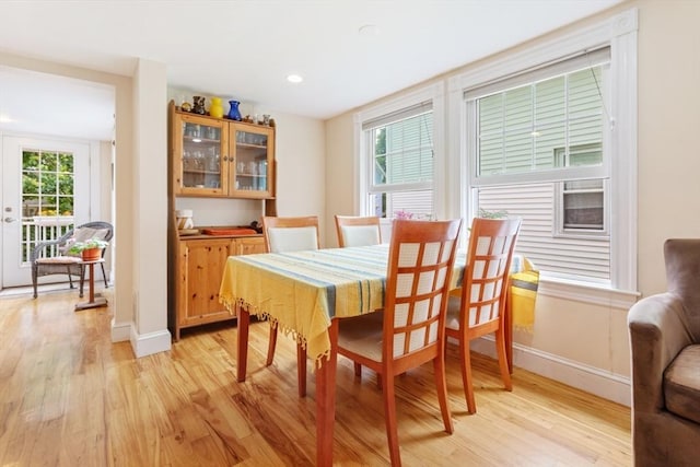 9 Emerson Ct, Winchester, MA 01890 - dining area featuring light wood-style floors and recessed lighting