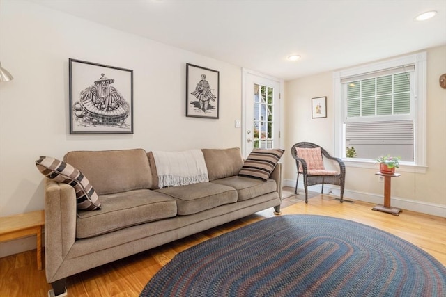 9 Emerson Ct, Winchester, MA 01890 - living room featuring wood finished floors and recessed lighting