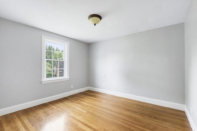 spare room featuring wood-type flooring