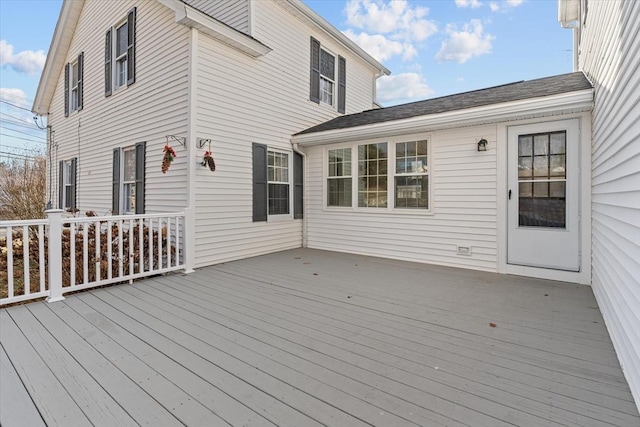 view of wooden deck