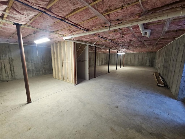 view of basement