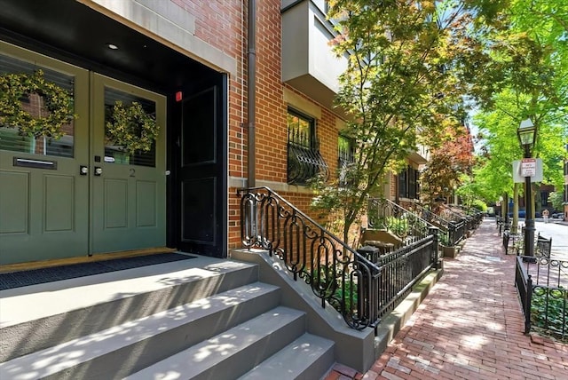 2 Cumston St Unit 2, Boston, MA 02118 - entrance to property with brick siding and french doors