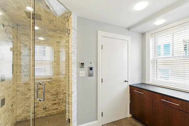 2 Cumston St Unit 2, Boston, MA 02118 - full bathroom with a shower stall and baseboards