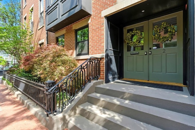 2 Cumston St Unit 2, Boston, MA 02118 - property entrance with brick siding and french doors