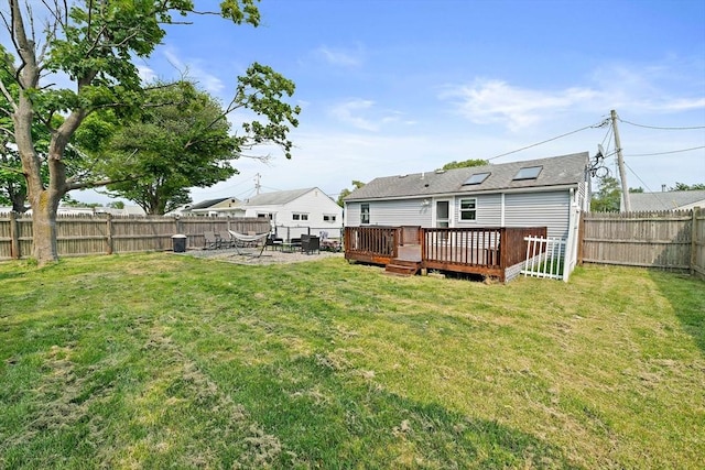 44 Macarthur Ln, Marshfield, MA 02050 - rear view of house featuring a deck and a patio area