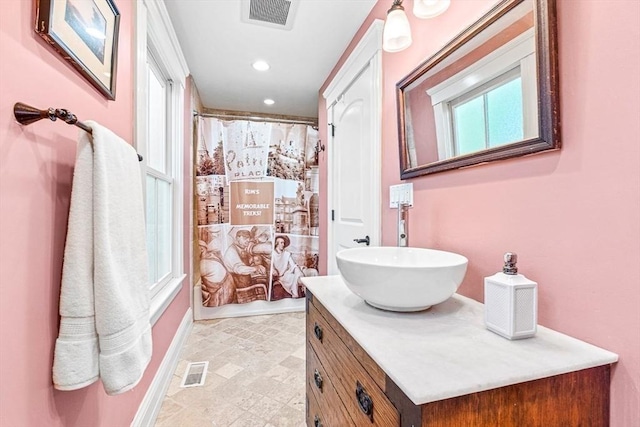 bathroom featuring vanity