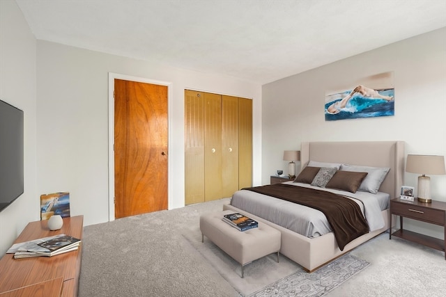 carpeted bedroom featuring two closets