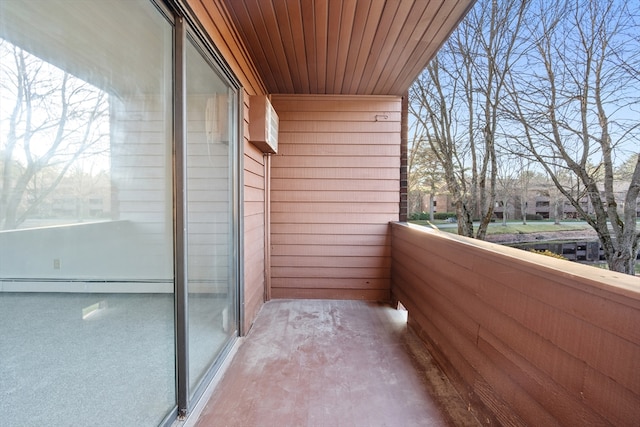 balcony featuring a baseboard radiator