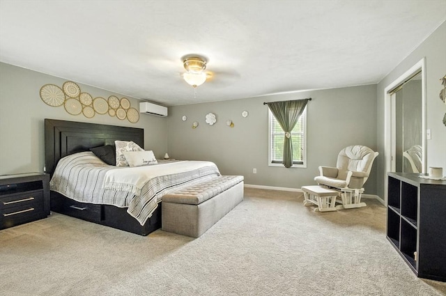 1 Cherry Tree Ln, Plainville, MA 02762 - carpeted bedroom with a wall mounted air conditioner and baseboards
