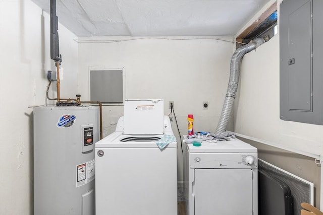 21 Hillside Ave Unit 21, Everett, MA 02149 - laundry area with water heater, electric panel, and washing machine and dryer