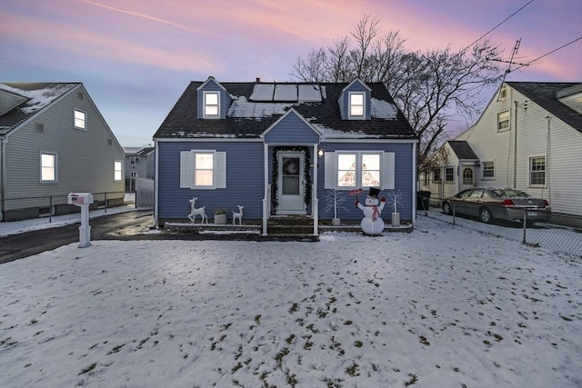 cape cod home with solar panels