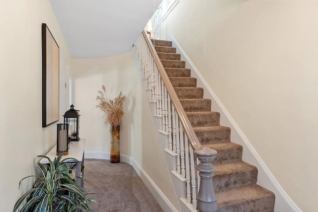 19 Franklin St, Wakefield, MA 01880 - stairway with carpet floors and baseboards