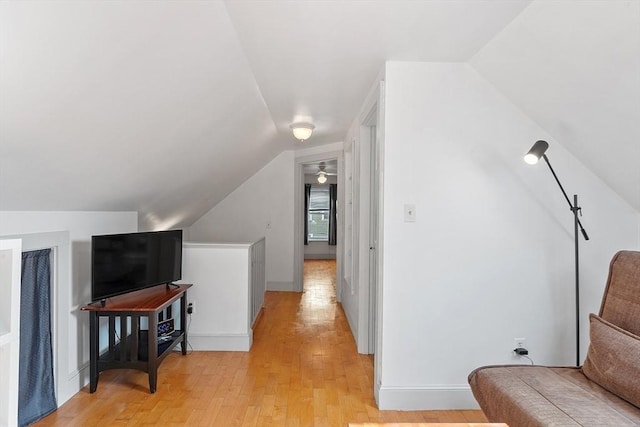 19 Franklin St, Wakefield, MA 01880 - bonus room featuring lofted ceiling and light wood-style floors