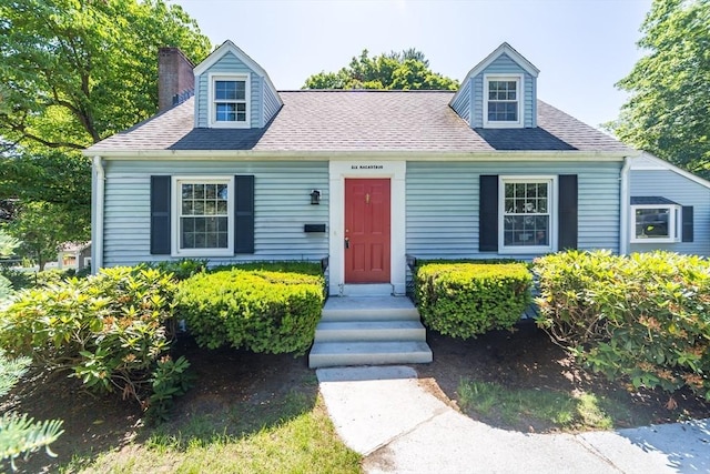 6 Macarthur Rd, Natick, MA 01760 - cape cod house featuring a chimney and roof with shingles