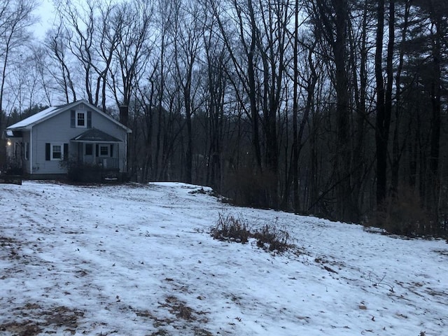 view of snowy yard