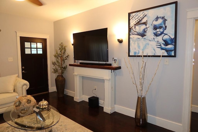 17 Lockwood Ave, Attleboro, MA 02703 - living room with dark wood-style floors and baseboards