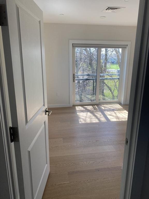 16 Boardman St Unit 204A, Boston, MA 02128 - corridor featuring healthy amount of natural light, wood finished floors, and baseboards