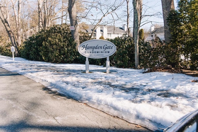 view of community sign