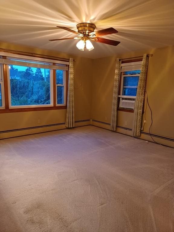 822 N Eastern Ave, Fall River, MA 02720 - carpeted empty room with ceiling fan