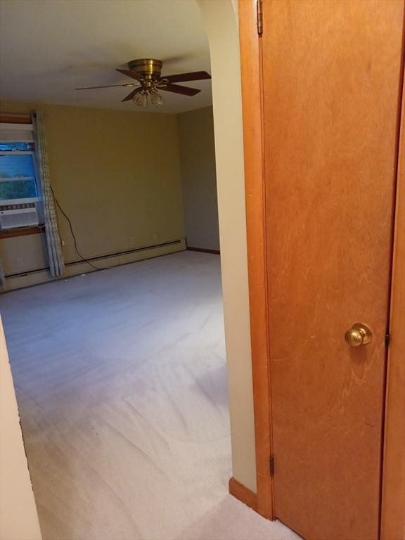 822 N Eastern Ave, Fall River, MA 02720 - hall featuring baseboard heating and carpet flooring