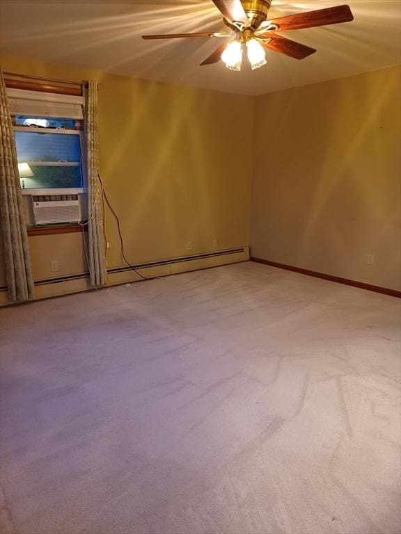 822 N Eastern Ave, Fall River, MA 02720 - carpeted spare room with cooling unit and a ceiling fan